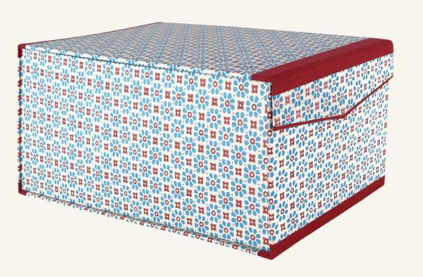 Blue box for photos, handmade in Germany